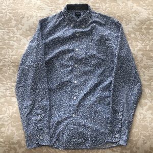 J. Crew Floral Print Long Sleeve Button Down Shirt